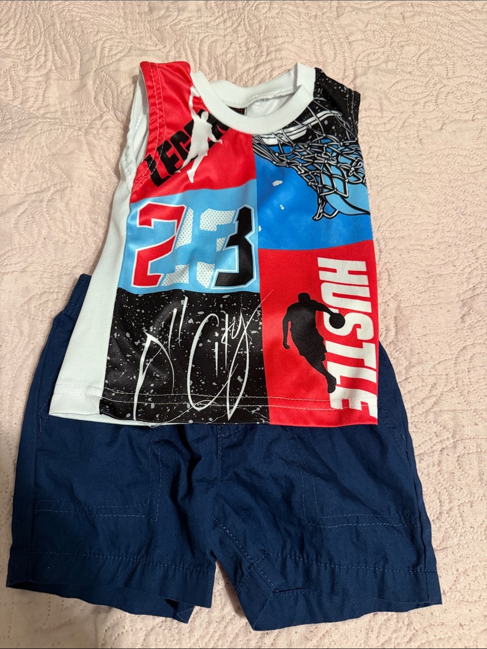 Colorful sleeveless tank and shirt set